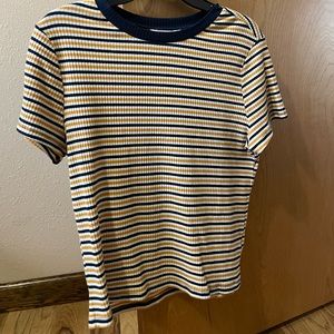 NOBO - Striped Yellow and Blue T-shirt